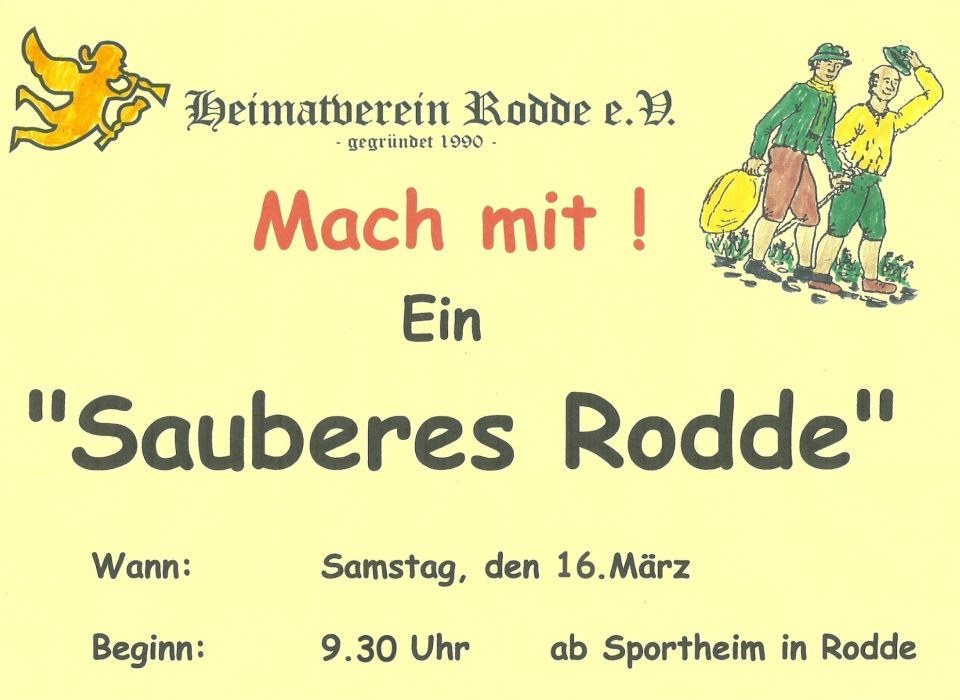 Image - Dorf Rodde räumt gemeinsam auf: 16. März 2024